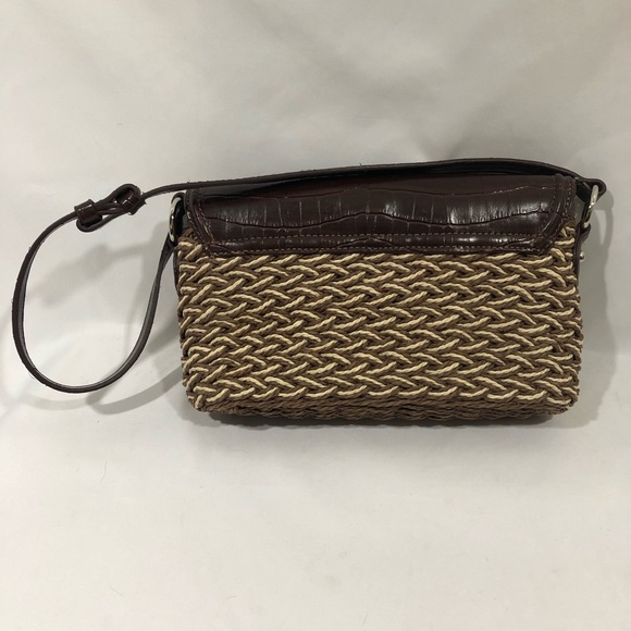 Coldwater Creek Straw Brown Faux Leather Med Size Hand Shoulder Bag - Picture 5 of 8